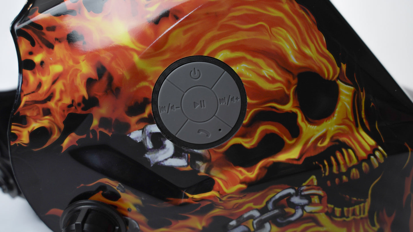 Flame Skull Welding Hood