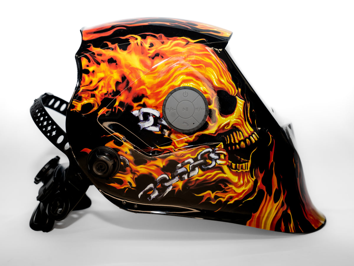 Flame Skull Welding Hood